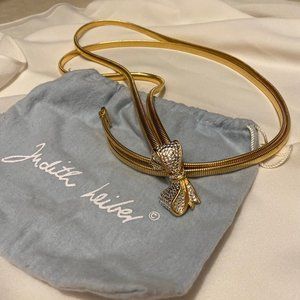 JUDITH LEIBER Crystal Bow Belt